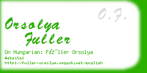 orsolya fuller business card
